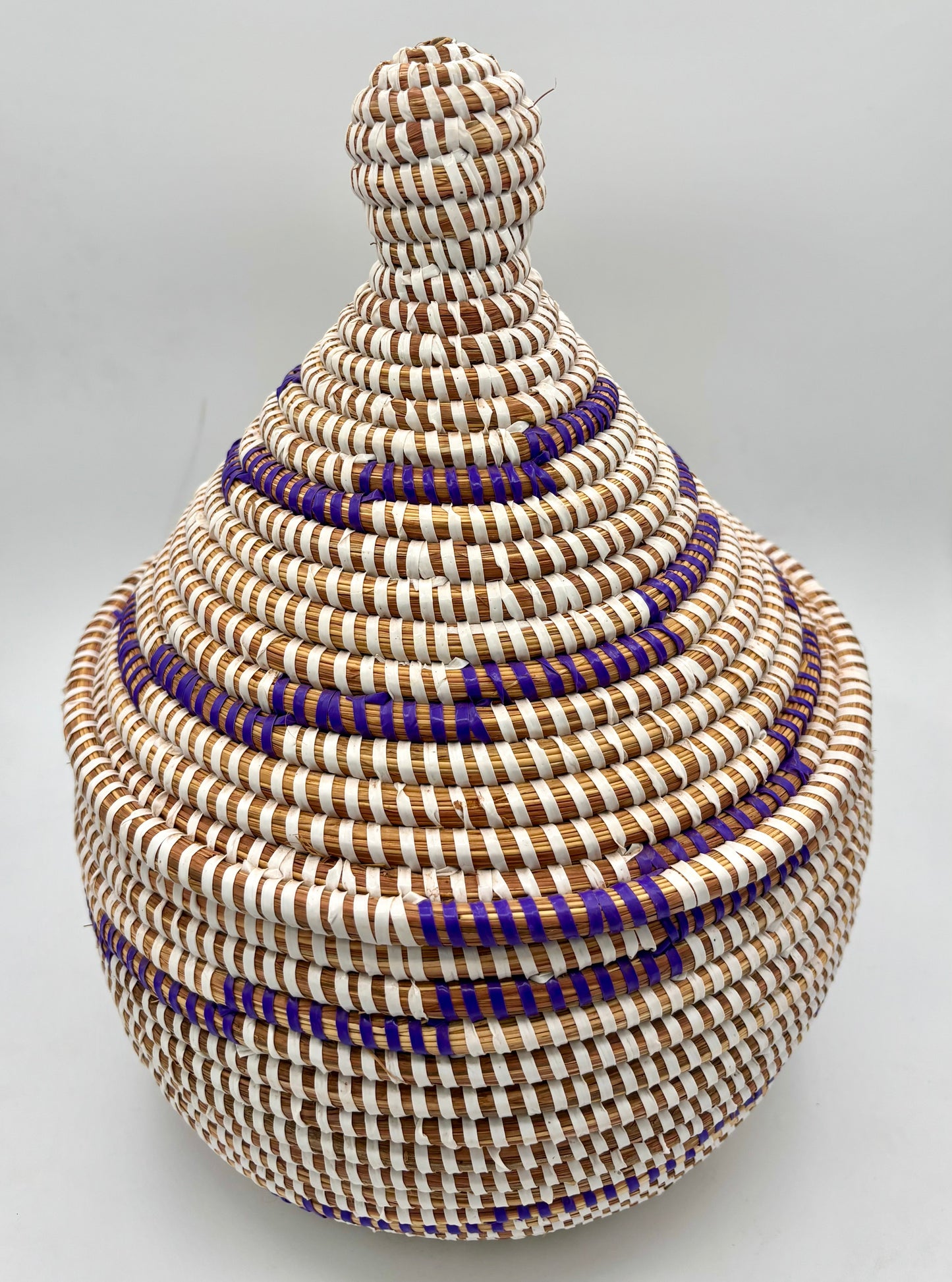 Panier tressé avec couvercle « Indigo »