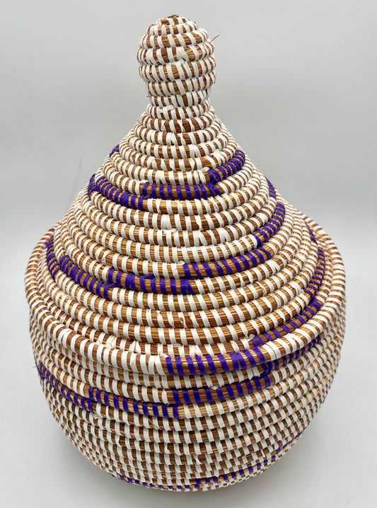 Panier tressé avec couvercle « Indigo »