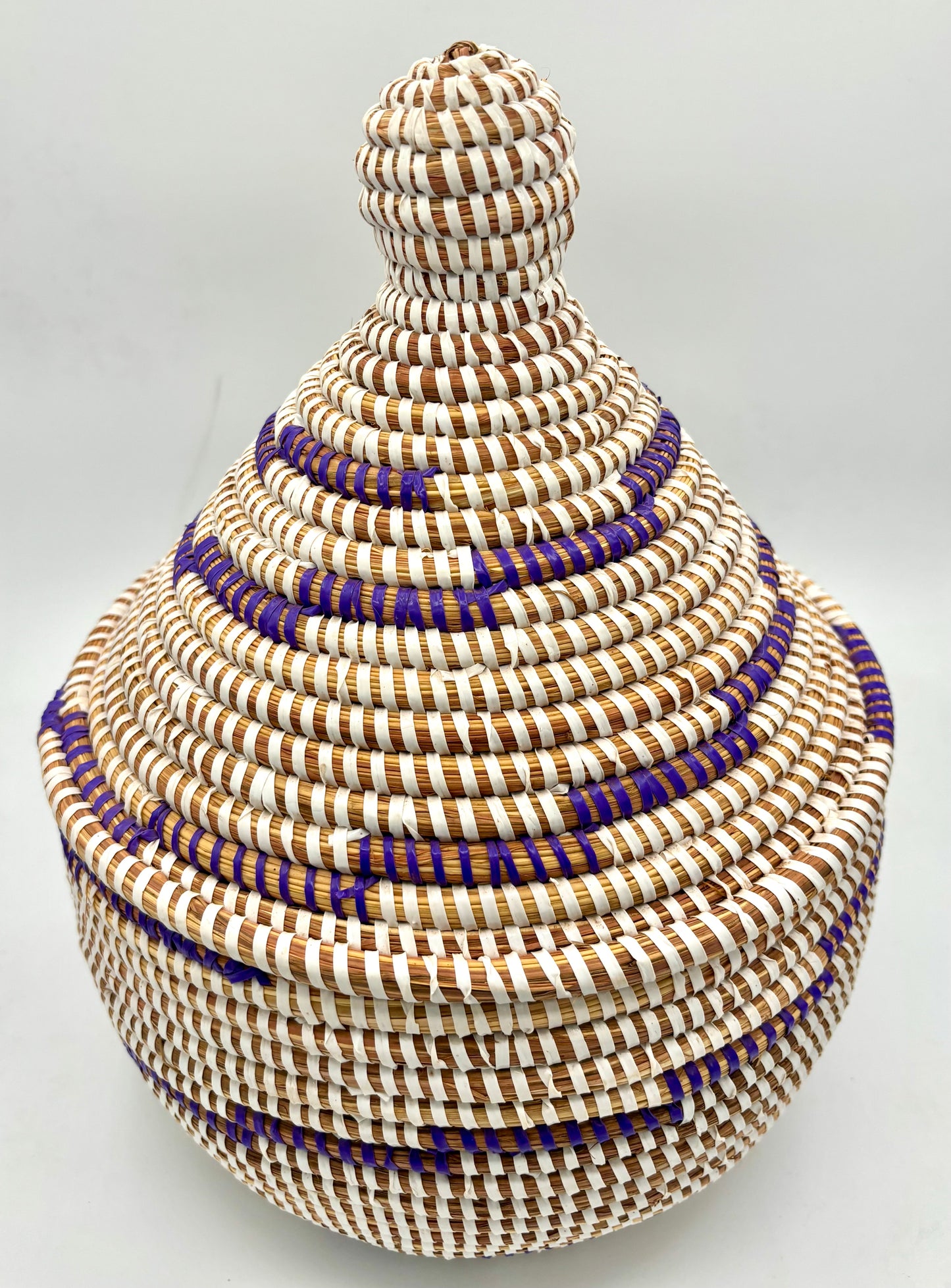 Panier tressé avec couvercle « Indigo »