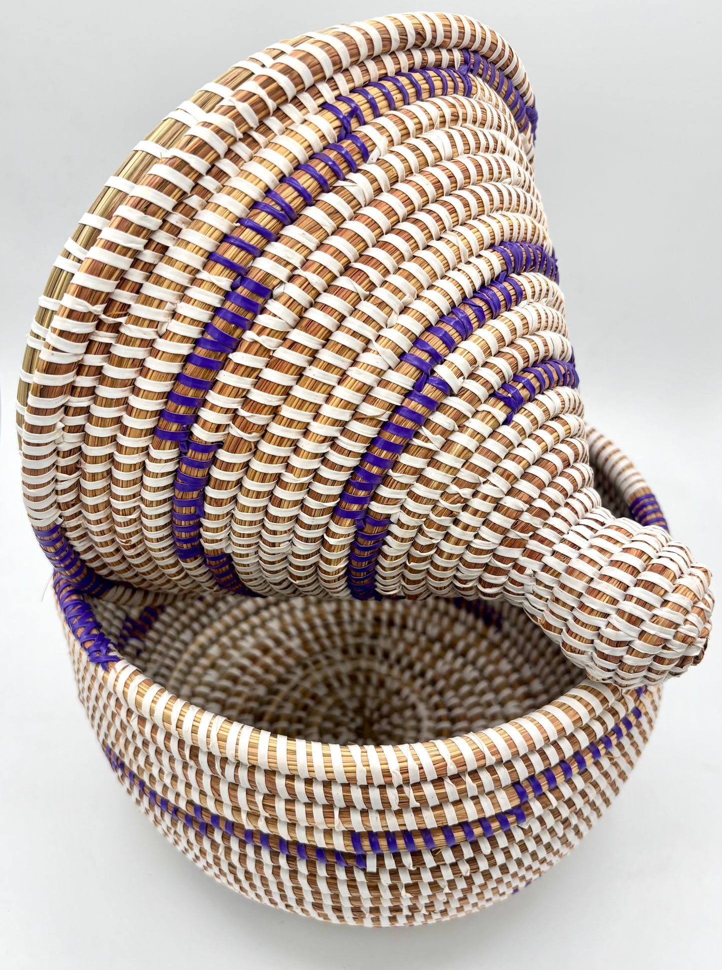 Panier tressé avec couvercle « Indigo »