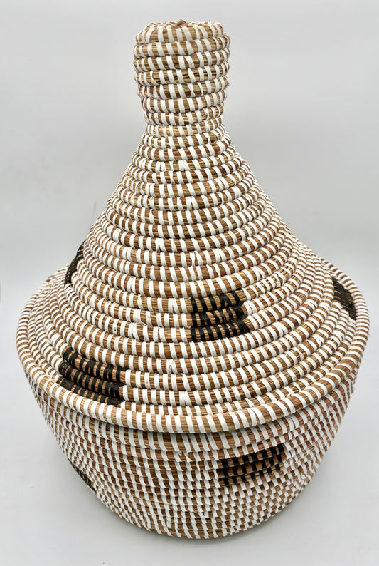 Panier tressé avec couvercle « Sahara »