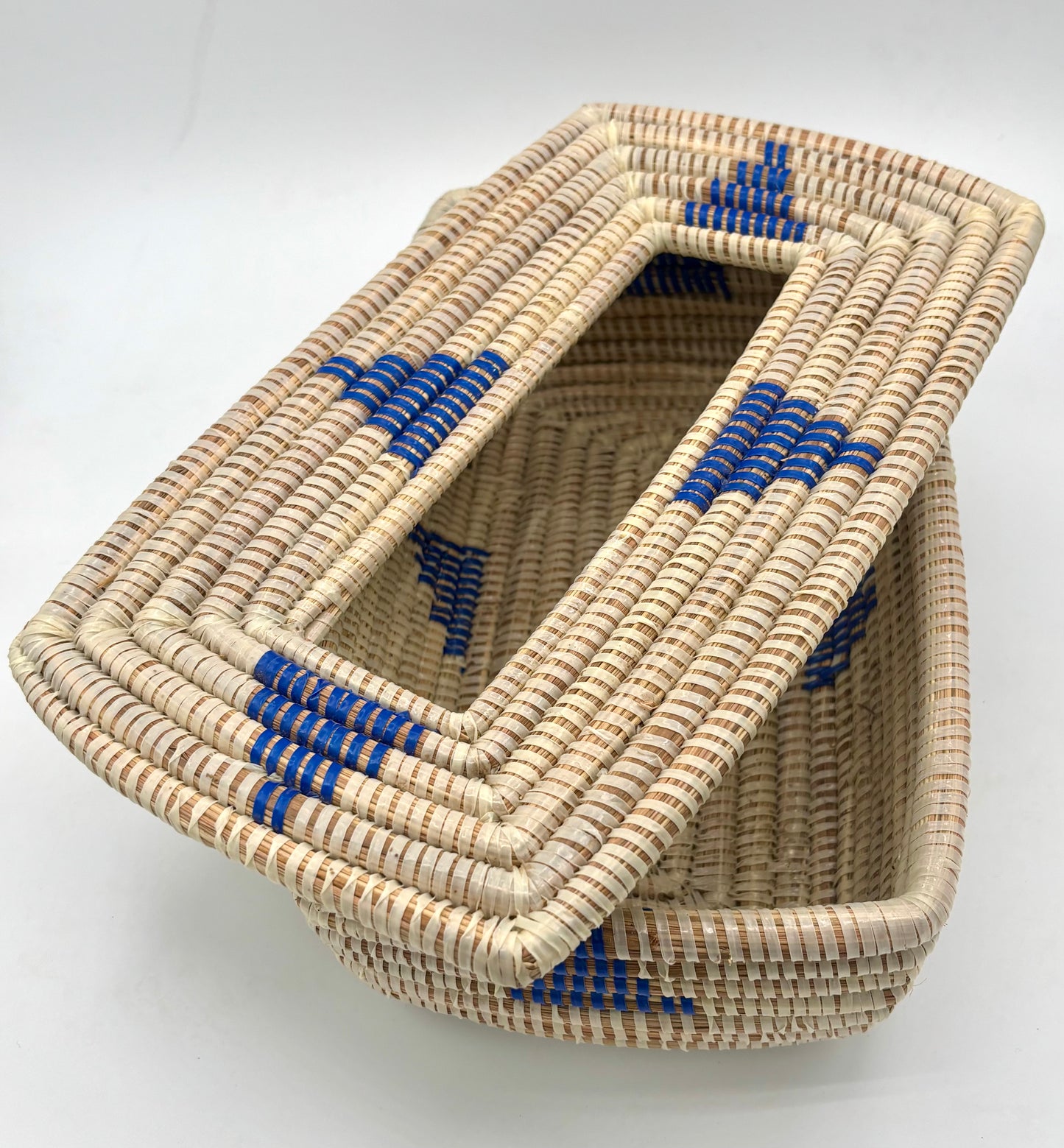Boîte à mouchoirs artisanale « Dakar Bleu »