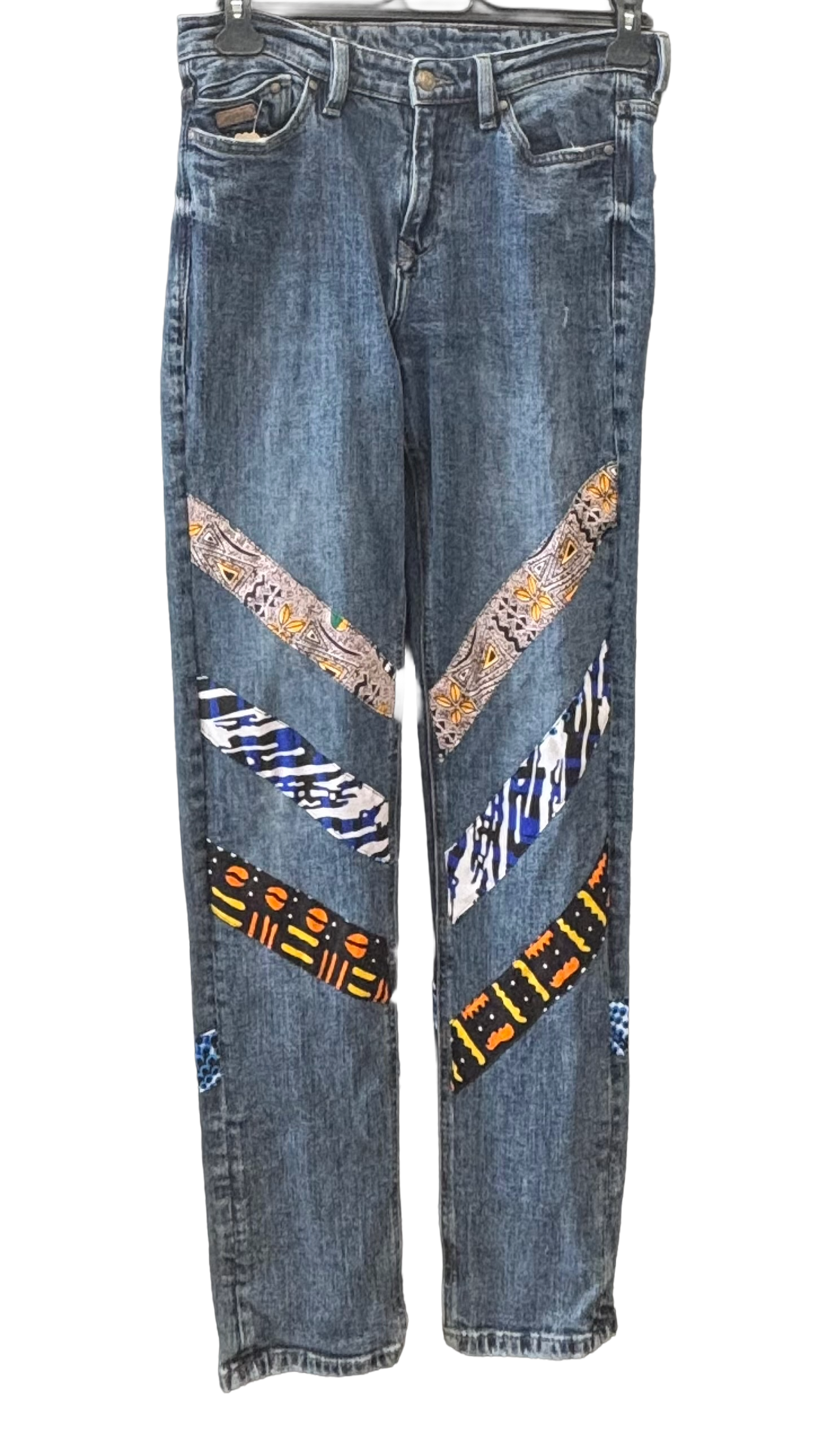 Jean Upcyclé Wax Multicolore T36