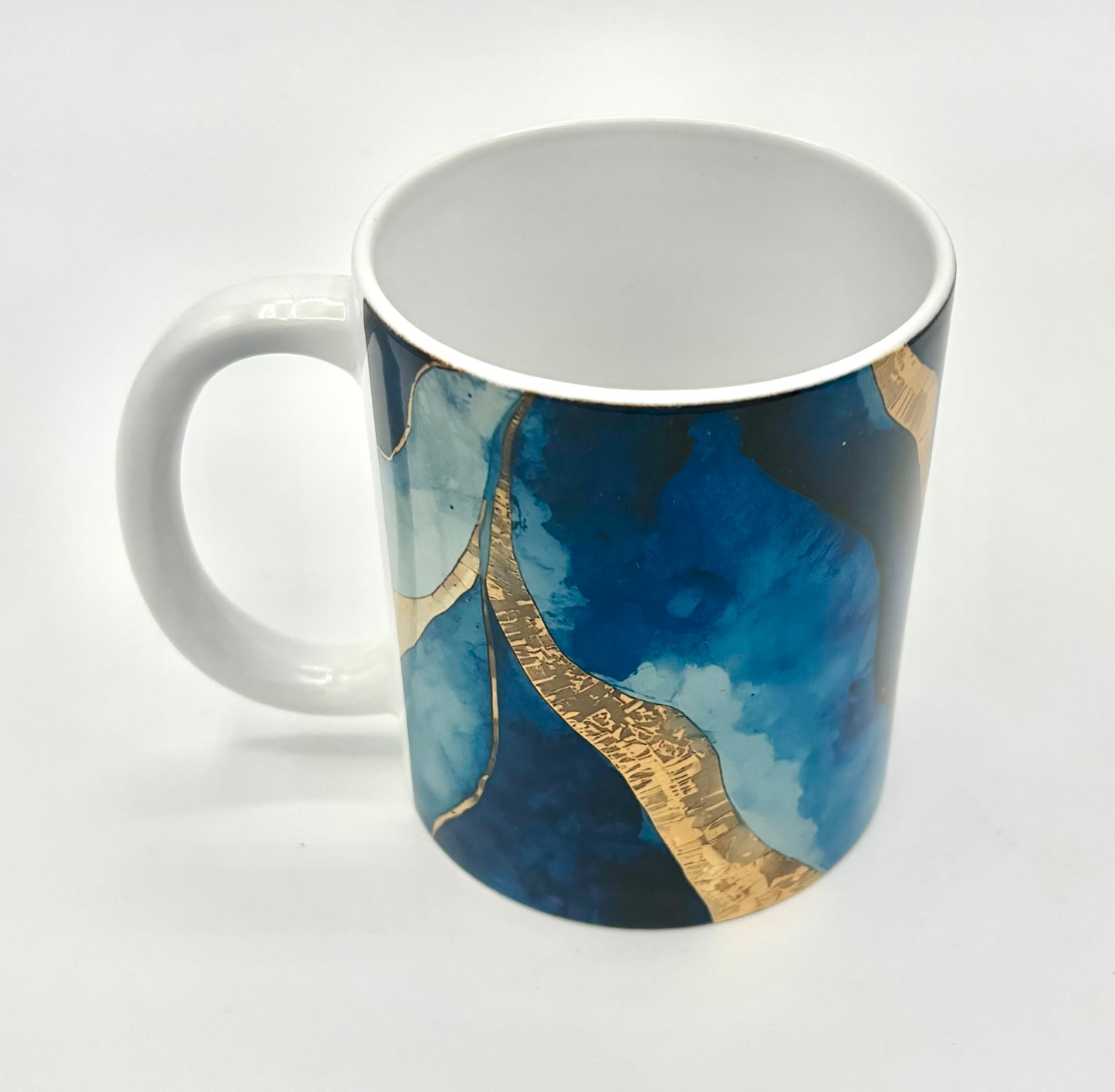 Mug bleu Nimba design unique Sénégal