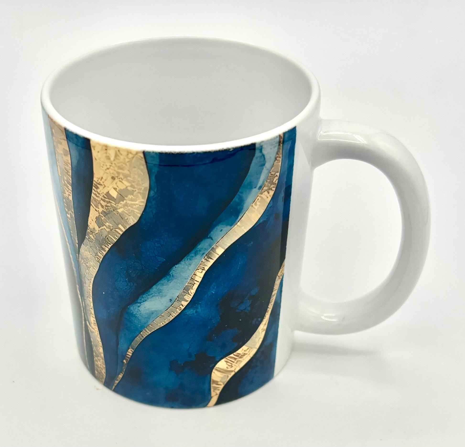 Mug bleu Nimba design unique Sénégal