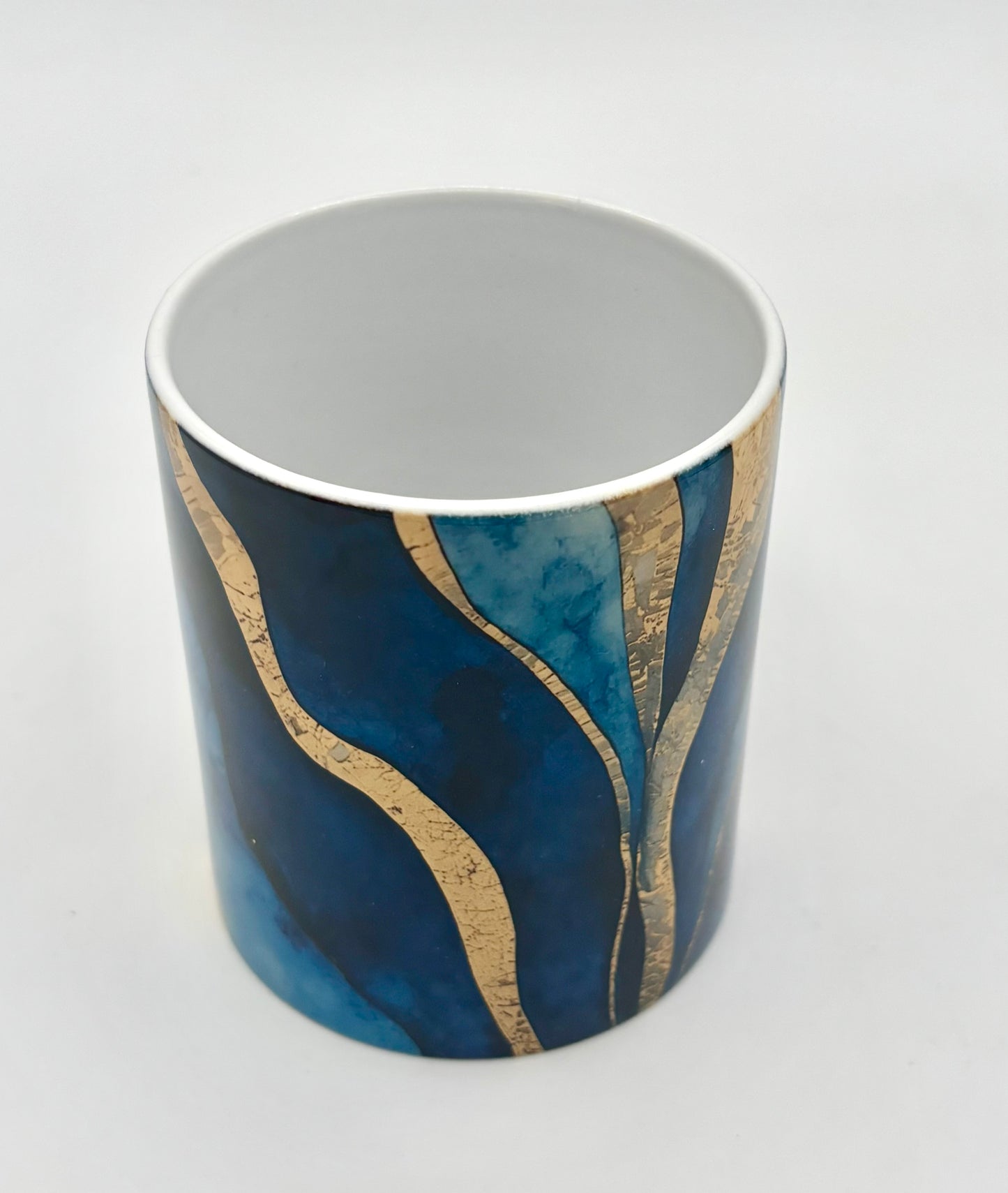 Mug bleu Nimba design unique Sénégal